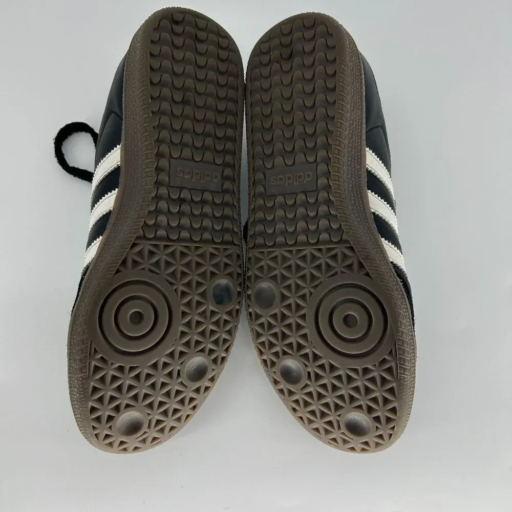 Adidas Samba OG Mens Size 5.5 Low Sneakers Black White Gum Leather Shoes B75807